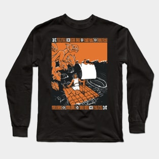 Odysseus vs Scylla and Charybdis Long Sleeve T-Shirt